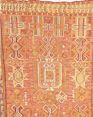 KELIM, FINNLAND, 224 X 164CM, EHZ 4-5 WOLLE AUF WOLLE, UM 1920, SELTEN