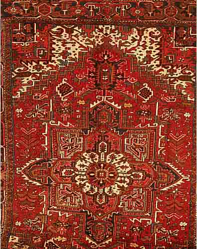 HERIZ, PERSIEN, 370 X 263CM, EHZ 3 FLOR WOLLE, CA.40 JAHRE