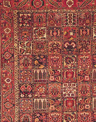 BACHTIAR, PERSIEN, 357 X 283CM, EHZ 4 FLOR WOLLE, UM 1940