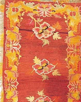 TIBETER, 162 X 81CM, EHZ 3 WOLLE AUF WOLLE, UM 1930, SCHLAFTEPPICH