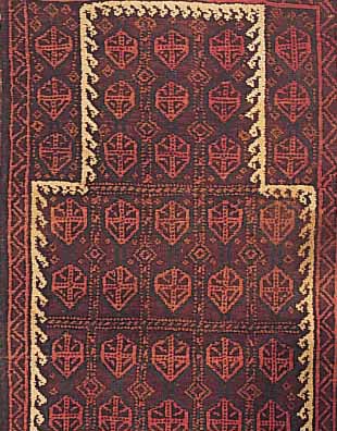 BELUTSCH, PERSIEN, 129 X 72CM, EHZ 4 WOLLE AUF WOLLE, CA.50 JAHRE