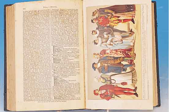 BROCKHAUS KONVERSATIONSLEXIKON IN 16 BäNDEN, 14. AUFLAGE 1896, GOLDGEPRäGTER HALBLEDER- EINBAND, LEICHT GEBRäUNT UND STOCKFLECKIG, ...