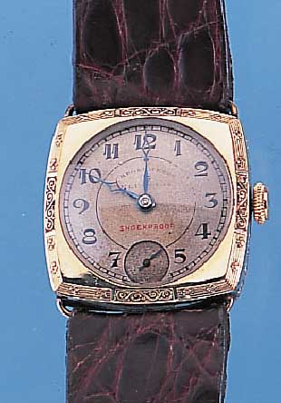 ELECTION HERRENARMBANDUHR GRAND PRIX, REF.-NR. 467667, SCHWEIZ UM 1934, METALL M. GG-AUFL., CARREE-CAMBRE-FORM, LüN. ...
