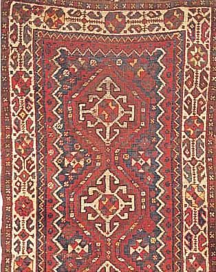 CHAMSEH, PERSIEN, 140 X 76CM, EHZ 4 WOLLE AUF WOLLE, UM 1925