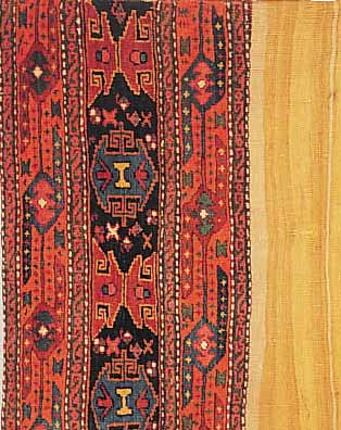 SHASAWAN, PERSIEN, 100 X 50CM, EHZ 3 WOLLE AUF WOLLE, UM 1920