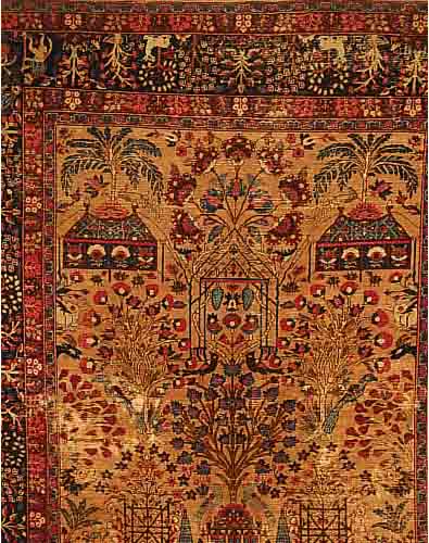 MESCHED, PERSIEN, 350 X 270CM, EHZ 5 FLOR WOLLE, UM 1910, SELTEN