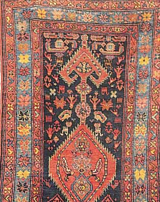 KURDEN TEPPICH, 403 X 101CM, EHZ 4 WOLLE AUF WOLLE, UM 1920