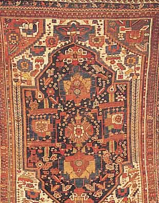 CHAMSEH, PERSIEN, 209 X 149CM, EHZ4 WOLLE AUF WOLLE, UM 1900