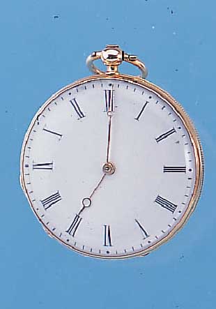 DAMENTASCHENUHR LEPINE, REF.-NR. 68290, SCHWEIZ UM 1865, 750/000 GG, SCHLüSSELAUFZ., EMAILBL., GOLDCUV., VERG. ZYL.-WERK, ...