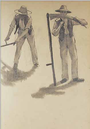 LANGKAU, ERHARD, * 1877 SAMOTSCHIN I. POSEN, SCHüLER DER BERLINER AKADEMIE, WIRKTE IN BERLIN, SKIZZENBUCH MIT VIELEN ZEICHNUNGEN, ...