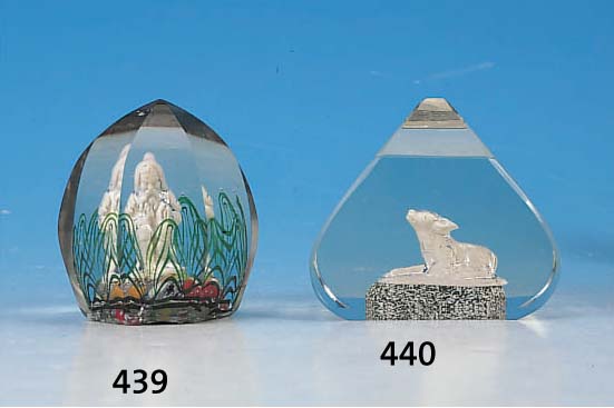 PAPERWEIGHT, BöHMEN, UM 1900 GLAS, SULVIDEINSCHMELZUNGEN, H. 8 CM