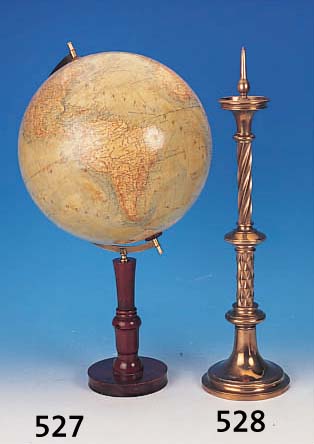 KERZENLEUCHTER, FRANKREICH, 20ER JAHRE, MESSINGGUß, H. 64 CM