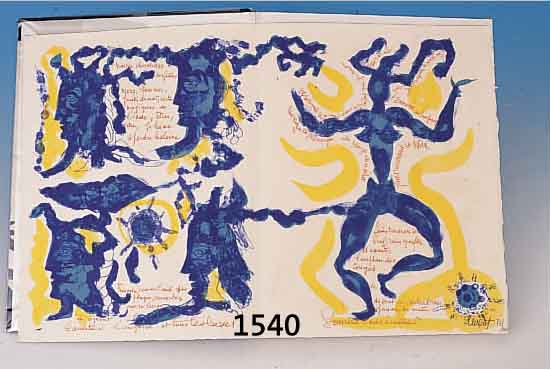 TAPISSERIES DE JEAN LURCAT, 1939-1957, 1957, NUM. 73 DER VORZUGSAUSGABE VON 100 EX., HANDSIGNIERT, MIT EINER DOPPELBLATTGROßEN ...