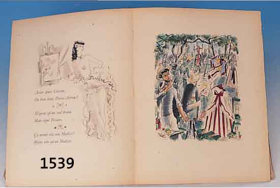 SACHA GUITRY: DES GOUTS ET DES COULEURS, PARIS O.J., ILLUSTRIERT NACH AQUARELLEN VON DIGNIMONT, NUM. 41 VON 980 EXEMPLAREN, LEICHT GEBRäUNT, ...