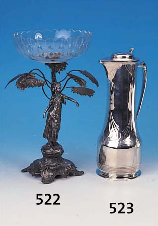 KANNE, ORIVIT, UM 1900-05, METALL VERSILBERTH. CA. 31 CM