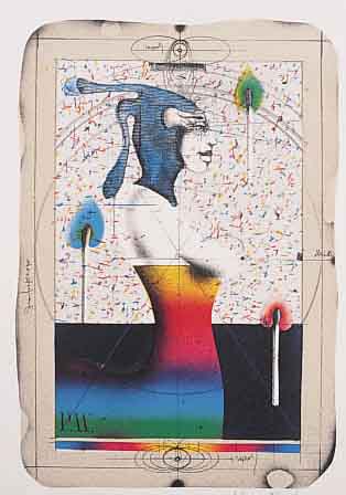 KONVOLUT AUS 5 FARBLITHOGRAPHIEN AUS DIE KUNST DER GRAFIK, ED. VOLKER HUBER 1975, FEKETE, FUCHS, RöSSING, HAUSNER, WUNDERLICH, BLATTGR. ...