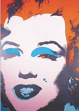 WARHOL, ANDY, MARYLIN, FARBSERIGRAPHIE, ED. SUNDAY B. MORNING, RüCKSEITIG GESTEMPELT: FILL IN YOUR OWN SIGNATURE, CA. 91 X 91 CM