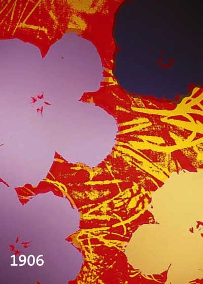 WARHOL, ANDY, FLOWERS, FARBSERIGRAPHIE, ED. SUNDAY B. MORNING, VERSO GESTEMPELT: FILL IN YOUR OWN SIGNATURE, CA. 91 X 91 CM
