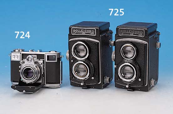 ZEISS IKON CONTESSA, (533/24) MIT TESSAR, 45MM 1:2.8 IN SYNCHRO-COMPUR MX SYNC.; MIT LEDERTASCHE; ZUSTAND 3F