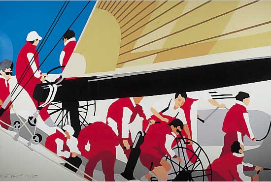 Costa, James, Farbserigraphie "Tokio", sign., betitelt, num. 14/25, 69 x 100 cm, R.