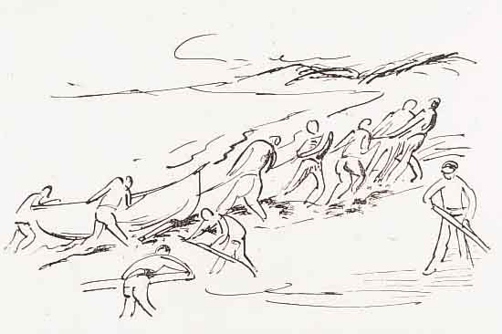 PECHSTEIN, MAX, DREI LITHOGRAPHIEN AUS: REISEBILDER ITALIEN-SüDSEE, PAN PRESSE PAUL CASSIRER BERLIN 1919, BLATTGR. JE CA. 28 X 36 CM, PP