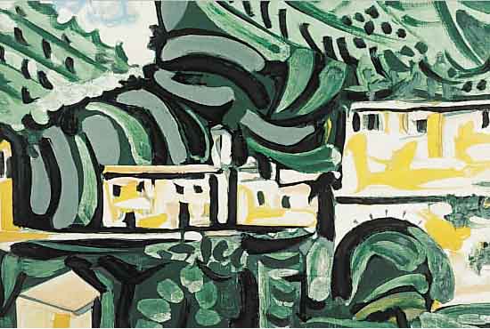 PICASSO, PABLO, PROVENCE, LITHOGRAPHIE MIT POCHOIR NACH EINEM ÖLGEMäLDE, CA. 37,5 X 45CM