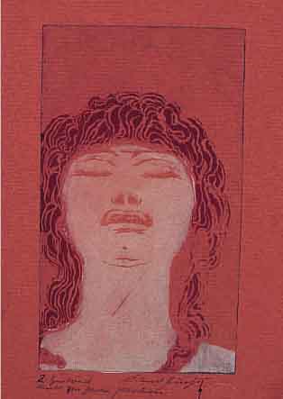 FUCHS, ERNST, PROF., HECKENROSE, LITHOGRA- PHIE, BEZ.: 2. ZUSTAND, EINES VON ZWEI FARBEN,HANDSIGNIERT, AUF ROTBRAUNEM PAPIER, CA. 14,3 X 8,3 CM