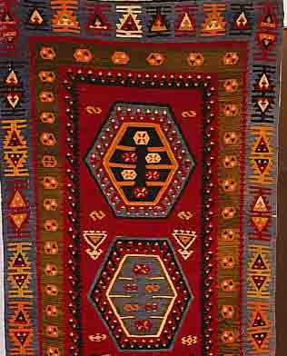 ANATOL-KELIM,TÜRKEI CA.175 X 90 CM. WOLLE-WOLLE EHZ.2 CA.40 JAHRE.
