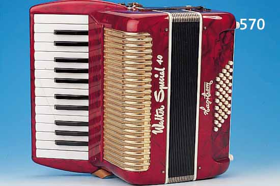 ZIEHARMONIKA, WALTER SPECIAL 40, HAGSTROM, WOHL 50/60ER JAHRE, ROTES KUNSSTOFFGEHäUSE, ALTERSSPUREN