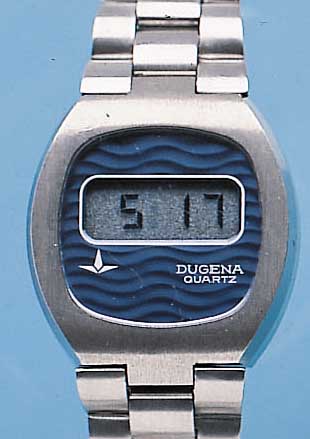 KONVOLUT 3X DUGENA HERRENARMBANDUHREN, AUS LAGERBEST. NACH GESCHäFTSAUFG. UNGETR., EDELSTAHL, EDELST.-BäNDER, DIGIT. LCD-ANZ., ...