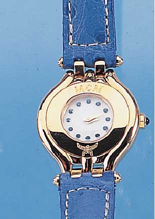 MCM DAMENARMBANDUHR, STAHL VERGOLDET, HIGH- TECH-QUARTZWERK, ETA 980 003, INCL. ORIG. LEDERBD. M. ORIG. DORNSCHLIEßE, ZIFFERBL. M. SYNTH. ...