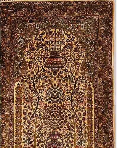 CHINA HEREKE,CA.152 X 92 CM. EHZ.2 FLOR NATURSEIDE CA.1MIL.KN PER QM CA 10 JAHRE.