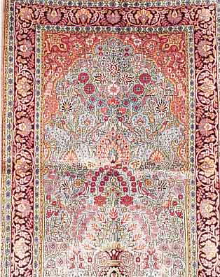 Kaschmir,Persien ca 186 x 119 cm. Flor seidig.