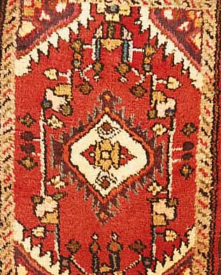 Hamadan,Persien ca 60 x 40 cm. Flor Wolle.
