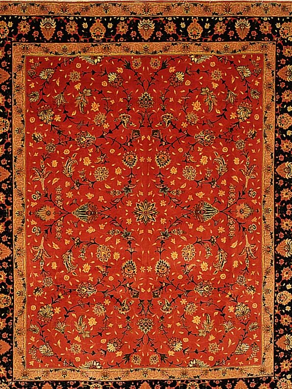 Täbriz fein,Persien ca 248 x 200 cm. Korkwolle mit Seide.ca 500.000 Kn/qm.