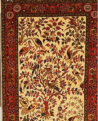 Täbriz fein,Persien ca 150 x 100 cm. Korkwolle mit Seide.ca 500.000 Kn/qm.