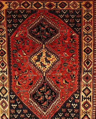 Yalameh,Persien ca 111 x 83 cm. Wolle auf Wolle.