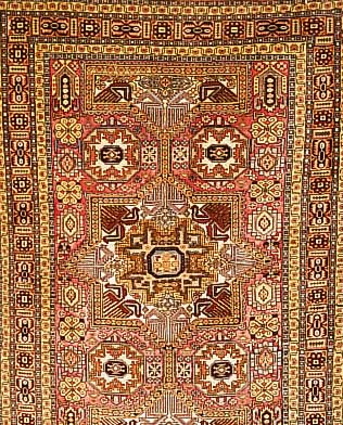 Ardabil,Persien ca 200 x 140 cm. Flor Wolle mit Seide.(Seiden Anteil ca 50 %)