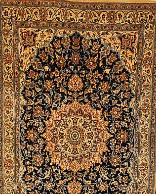 Nain,Persien ca 180 x 114 cm. Flor Wolle mit Seide.