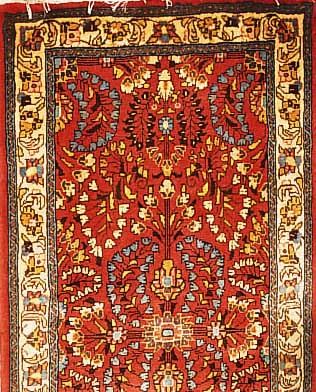 Sarogh,Persien ca 129 x 63 cm. Flor Wolle.