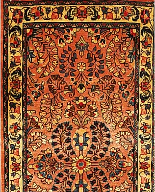 Sarogh,Persien ca 133 x 64 cm. Flor Wolle.