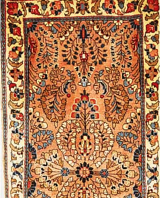 Sarogh,Persien ca 133 x 65 cm. Flor Wolle.