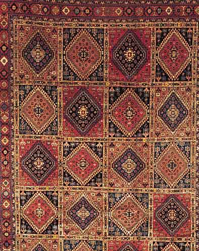 Yalameh,Persien ca 288 x 203 cm. Wolle auf Wolle.