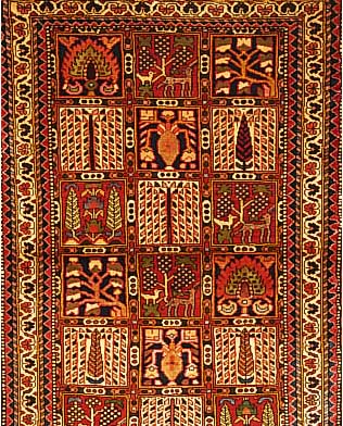 Bachtiar,Persien ca 153 x 104 cm. Flor Wolle.