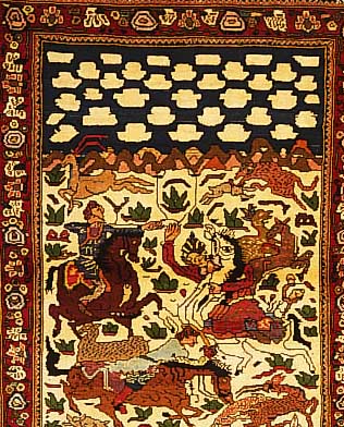 Bachtiar,Persien ca 140 x 107 cm. Flor Wolle.