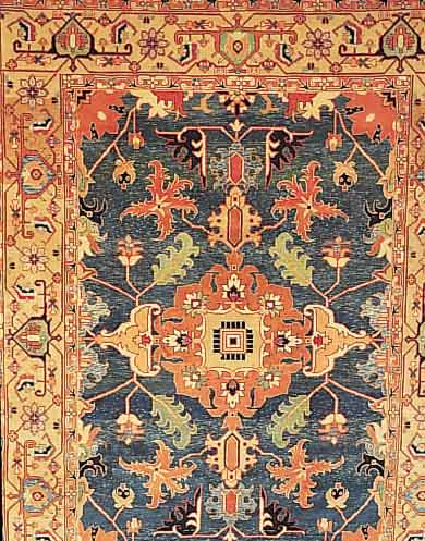 Ardabil,Persien ca 278 x 202 cm. Flor Wolle.(Pflanzenfarben)
