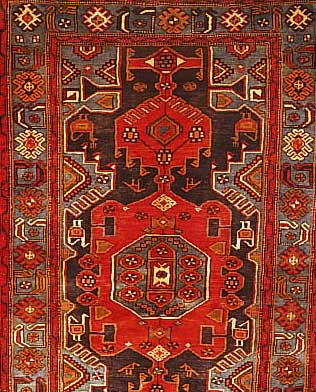 Taleghan,Persien ca 230 x 140 cm. Flor Wolle.