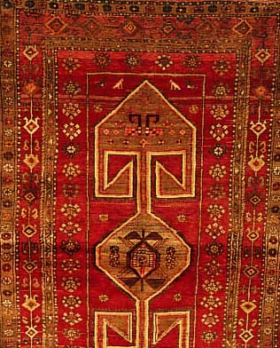 Chamseh,Persien ca 217 x 137 cm. Flor Wolle.