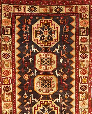 Tarom,Persien ca 202 x 140 cm. Flor Wolle.