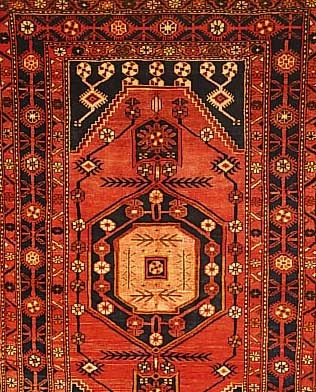 Chamseh,Persien ca 210 x 130 cm. Flor Wolle.